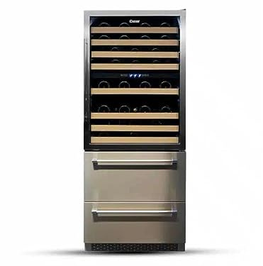 Datron - Armadio Cantina Vino 135 Bottiglie Tre Temperature, Vetrina Refrigerata a Libera Installazione/Incasso