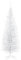 HOMCOM 5ft Unlit Artificial Christmas Tree, Pencil Slim Xmas Tree with Solid Stand and Realistic Branches, White