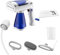 POFET Reise Steamer, Tragbarer Steamer Dampfglätter, 1600 W 3-Gang-verstellbar, Pumpsystem Streamer Bügeln, Mini-Größe, Dampfbürste für alle Stoffe, Reisebügeleisen Dampf