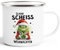 Moonworks® Emaille-Tasse Anti Weihnachten Spruch Ironie Sarkasmus lustige Weihnachtsbecher Geschenke für Weihnachtsmuffel Spruch 3 emaille-weiß-silber standard