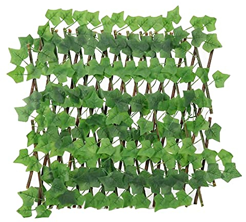 Erweiterbarer Zaun-Sichtschutz für Balkon, Terrasse, Außenbereich, Dekoratives Zaunelement aus Künstlichem Efeu, Künstliche Hecken, Simulationszaun, Terrassenzaun, (40 cm kleine