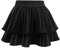 Comfyouth Tennisrock Mädchen Sportrock mit Hose Drunter Hohe Taille Faltenrock Golf Skorts mit Tasche Minirock Lässig Sommerrock Schwarz für Mädchen