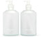 KIVY Seifenspender Glas mit Etiketten für Küche, Bad & Dusche - Shampoo Flaschen zum Befüllen - Spülmittelspender Küche - Spülmittel Pumpspender Glas Duschgel Spender - Spüli Spender 2X 500ml
