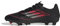 adidas Unisex F50 League Football Boots FG/MG Fußballschuhe, Core Black/Iron Metallic/Lucid Red, 47 1/3 EU