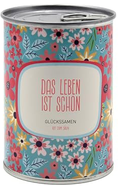 Geschenk-Anzuchtset mit personalisierter Nachricht - Geburtstagsgeschenk für Damen Herren, originelles Geschenk für Freunde Familie, für Feiern - Einfach zu verwenden - Blumen (Das Leben ist schon)