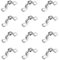 12 Pcs Pipe Strap Clamps, 32mm U Pipe Clamps, 304 Stainless Steel Metal U Brackets, 2 Holes Saddle Clamps, Conduit Clamps, Tube Strap Tension Clips for Water Gas Hose Pipe Clips, 32mm/1.26 Inch