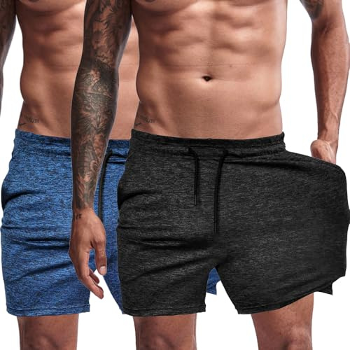 Agilelin Homme Shorts de Sport,Tenue de Sport Séchage Rapide,Course à Pied Léger Pantalon avec Poche