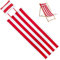 GORGECRAFT Ersatz Strandtuch Für Sling Stühle Mit Kissen Faltbarer Liegestuhl Stoff 113x43cm Rot Weiß Gestreift Sling Stühle Segeltuch Für Terrasse Outdoor Sonnenbaden Garten Innenhof