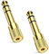 2pcs Headphone Jack Adapter,Stereo Jack Adapter,6.35mm Male (1/4 inch) to 3.5mm Female (1/8 inch) Stereo Aux Plug Converter Audio Adaptor for Digital Piano,Keyboard,Amplifier Earphone(Gold)