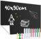 Pizarra Tiza Magnéticas, 40×90cm Pizarras Adhesiva Pared Pegatina, Papel Decorativo de Pizarra Negra Rollo, Borrable Yfácil de Escribir, Adecuado Para Cocina, Dibujo Infantil, Escuela, Hogar