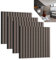 ACXIN Lot de 4 panneaux acoustiques 3D en bois de chêne véritable - Placage en bois de chêne véritable sur feutre acoustique - 60 x 60 cm - Panneaux muraux à lamelles - Revêtement mural - Pour