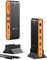 NOVOO 15-en-1 Docking Station USB C, Vertical Base de Conexión para Triple Monitor 8K@30Hz DP, Dual 4K@60Hz HDMI, 10Gbps USB-A/C, SD/TF, 1Gbps Ethernet, Adaptador Dual Monitor para MacBook/Windows