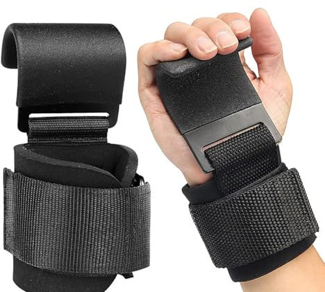 Ganchos de Levantamiento de Pesas, Correas/Ganchos Multi Grip, Soporte de Muñeca Ganchos de Levantamiento, Levantamiento Peso Gancho Correas de Agarre, para Ejercicios de Levantamiento de Pesas