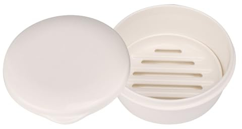 Watris Veiyi Boîte à savon ronde, porte-savon avec vidage, boîte à savon de voyage