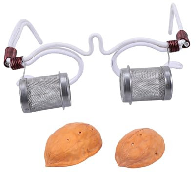 SAFIGLE 1 Pièce Lunettes de Moxibustion pour Yeux Coquille de Noix Appareil de Moxibustion Portable de Lunettes pour la Oculaire et