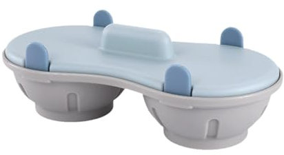 Folpus Contenitore per cuocere uova al microonde con coperchio, Blu