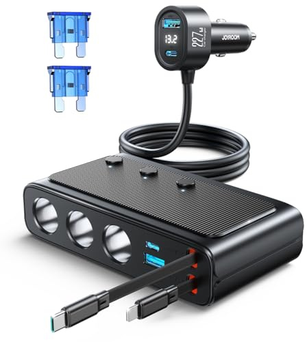 JOYROOM 9-1 Adaptateur Allume-Cigare 227W avec 80cm rétractable 45W câble