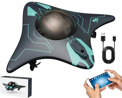 Unterwasser Drohne Mit Kamera 4k,mini Drohne Für Kann Im Wasser,Fernsteuerboot Mit High Definition Kamera, LED Lichter, App, Wasserspielzeug Mit Einstellbarer Kamerawinkel,Echtzeit-Bildübertragung(A)