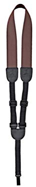 Ortega Guitars Guitars OUSHK BR, cinghia per Ukulele regolabile, in nylon, con ganci per il foro della Cassa, marrone