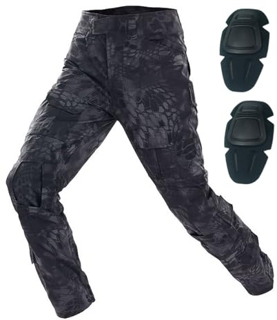 HANSTRONG GEAR Tactical Pants for Men with Knee Pads, Military Airsoft Paintball Combat Pants, Multi-Pocket Quick Dry Cargo Pants for Hunting Hiking Work (TYP, 36W)