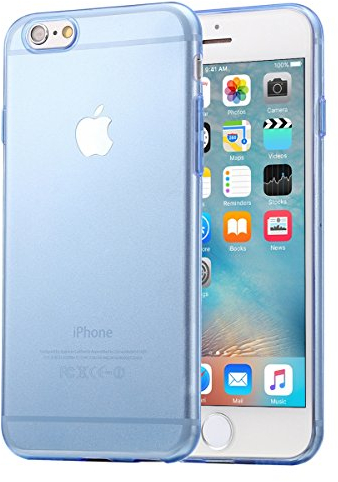 wortek iPhone 6 / 6S Hülle Ultra-Slim Silikon Schutzhülle Tasche TPU für Apple iPhone 6 / 6S Blau