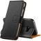 Anjoo Hülle Kompatibel für Samsung Galaxy A3 2017, Handyhülle Tasche Premium Leder Flip Wallet Case Kompatibel für Galaxy A3 2017 [Standfunktion/Kartenfächern/Magnetic Closure Snap], Schwarz