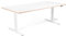 Modulor Set aus Tischgestell T und Tischplatte, von 70 bis 120 cm elektrisch höhenverstellbarer Schreibtisch aus Stahl mit Tischplatte 90 x 180 cm, weiß