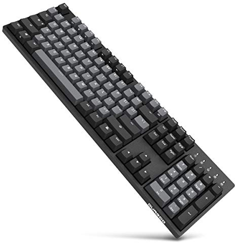DURGOD Taurus K310 Big Mechanical Gaming Keyboard, USB-C Wired Office/Gaming Keyboard - Cherry MX Red | 104 Keys ANSI US American Layout - Space Gray