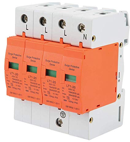 Pararrayos de Baja Tension protección contra sobrevoltaje de la casa 4P 20KA 420VAC