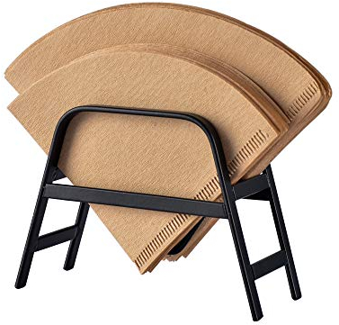 CAFEMASY Kaffeefilterhalter aus Metall, für Zuhause, Küche, Café, Bar, Kegel, Kaffeefilter, Aufbewahrung (schwarz)