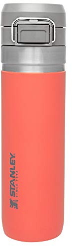 STANLEY Quick Flip GO Water Bottle 24 OZ / 0.71 L | Push Button Lid | Leakproof & Packable for Travel & Sports | Insulated Stainless Steel | BPA-Free | Guava