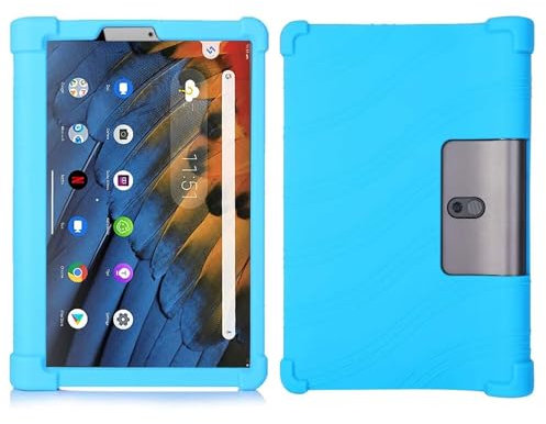 SsHhUu Custodie per Lenovo Yoga Tab 5 YT-X705F 10.1 2019 Tablet, Leggera Custodia Protettiva per Bambini Morbido Skin Silicone Custodie Cover per Lenovo Yoga Smart Tab 10.1 Pollici, LightBlu