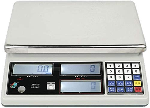 MFLASMF Básculas electrónicas 0.1g-30kg Pantalla LCD electrónica Inteligente de Alta precisión Joyería Digital Paquete de Oro Pesaje Postal Cocinar Alimentos Báscula de Cocina Diseño Ultra