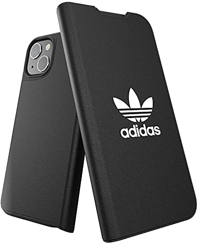 adidas Case Designed for iPhone 13 6.1 Drop Tested Cases, Shockproof Raised Edges, Original Brochure Case, Black and White
