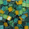 200g Tesselles en Verre Colorées Carreaux de Mosaïque Verre en Carrée Morceaux Verre de Mosaïque pour Loisirs Créatifs, Décoration, 1x1cm(L'été)