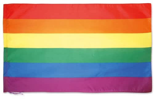 Bandera LGTBI 150x90 cm. Bandera Orgullo Gay en suave y resistente poliéster.