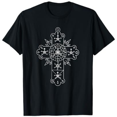 Croix Rosée Hermétique Dorée Rosicrucianisme T-Shirt