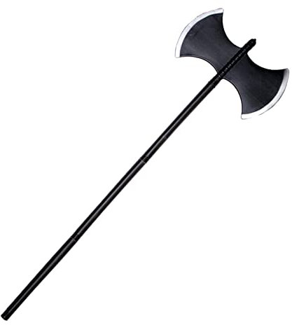 PAPABA Halloween Scythe Prop Space Saving Halloween Party Demon Sickle Axe Fork Weapon Prop Cosplay Supplies Wear-Resistant C One Size
