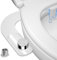 PENDEJATO Pulvérisateur De Bidet - Bidet Non Électrique Ultra Fin Avec Double Buse Autonettoyante (Lavage Avant Et ArrièRe) -Anti-colmatage Fixation De Bidet À Eau Froide Pour Toilette -Blanc (chromé)