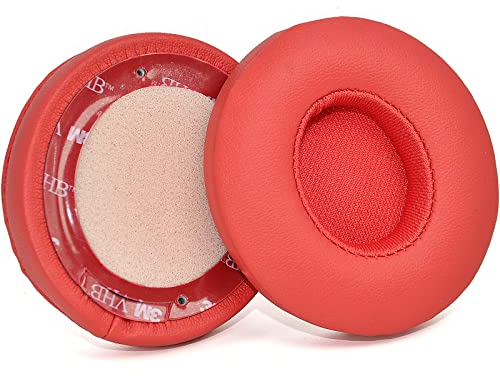 Solo3 Cuscinetti auricolari di ricambio per cuffie Beats Solo 2 & Solo 3 senza fili, cuscinetti auricolari in memory foam con morbida pelle proteica (Arancione)