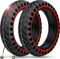 BANGTING 2 PCS 8 1/2 x2 E Scooter Solid Reifen, 8,5 Zoll Vollgummireifen, 50/75-6.1 Ersatzreifen für Xiaomi Pro 2 / M365 / M365 Pro / 1S / 3/3 Lite/Essential (Rot, Keine Werkzeuge)
