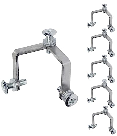Lokatall Lot de 6 supports de serrage réglables sans monture pour vitrines, aquariums, balustrade