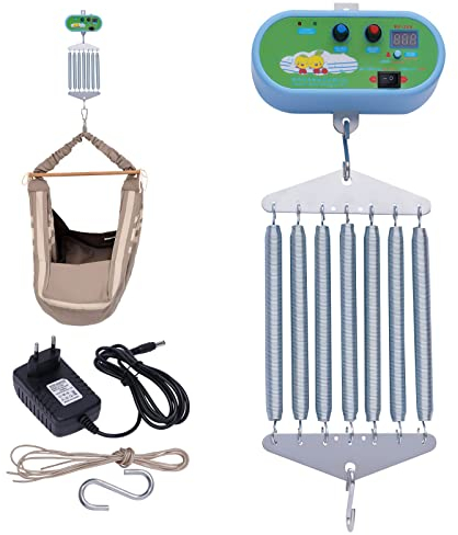 Hängende Babyschaukel Controller bis zu 20 kg, 7 Stück Feder Elektrische Babyschaukel Babywippe Controller mit Timer Motor Federwiege Elektrisch Kein Automatischer Schwingfeder Lärm Energiesparend