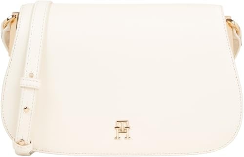 Tommy Hilfiger Damen Crossbody Bag Tasche mit Klappe, Weiß (Calico), Einheitsgröße