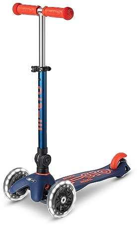 Mini micro Deluxe Foldable LED | Das ORIGINAL | Kinderroller ab 2 Jahren | Inklusive LED Rollen | Direkt vom Hersteller