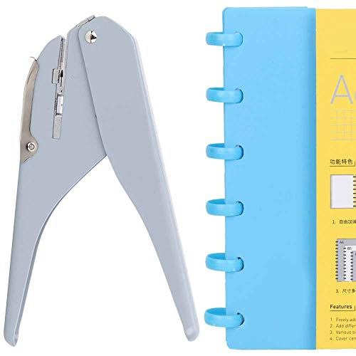 Poinçonneuse de Trou de Champignon Perforatrice de Page de Feuille Lâche Bureaux Fournitures Scolaires (gris) Fournitures de Bureau, Trou Discbound (Gris)