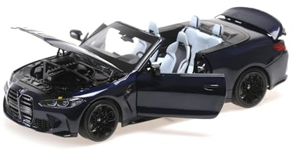 Minichamps 110021031 - B-M-W M4 Cabriolet Blue Metallic 2020 - Maßstab 1/18 - Modellauto