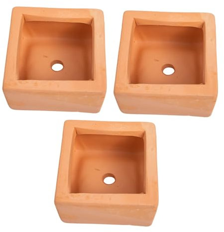 INOOMP 6pièces Pots De Fleurs Terre Cuite Rouge De Pots Décoratifs pour Plantes Succulentes Idéals pour Intérieur Et Balcon Compacte