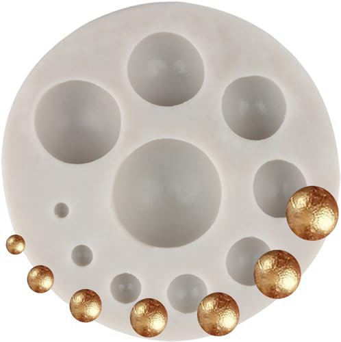 MINFEIDMS 3D Perle Fondant Moule Boule Perle Semi Sphère Chocolat Silicone Moules Pour Décoration De Gâteaux Cupcake Topper Bonbons Gomme Pâte Polymère Argile