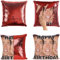 BONFUN Nicolas Cage Kissenbezüge Pailletten Kissen, Magic Throw Kissenbezug Dekorative Farbe-Kissenbezug, Zweifarbiges Wurfkissen (Color : Pink, Size : 16*16)